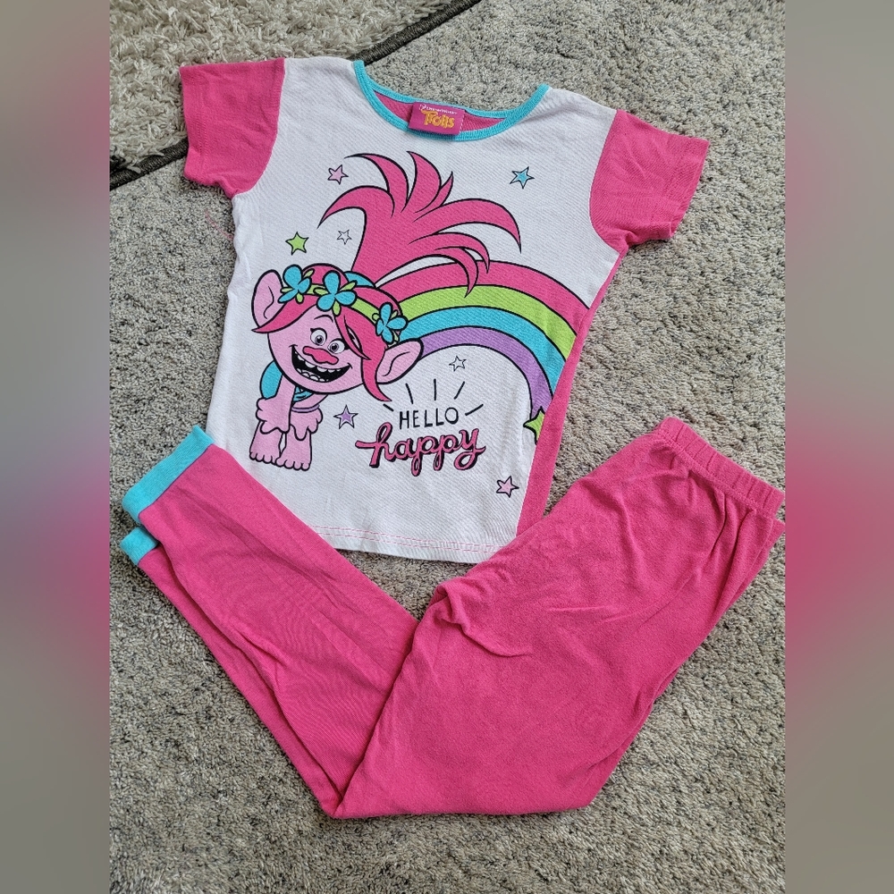 Trolls Girls 2 Pc Snug Pajamas Size 10